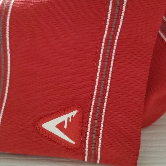 Antiqua Red Striped Men's Polo Size Medium - Picture 4 of 9